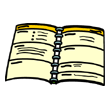 clipart-vocabulary diary, organizer